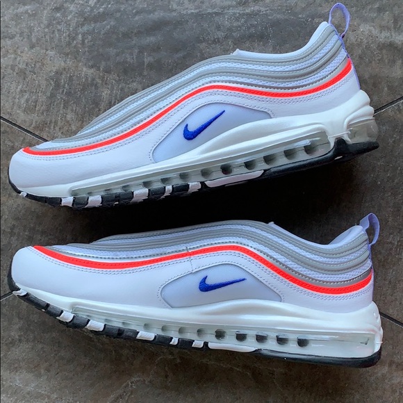 NIKE W AIR MAX 97 ESS WHITE/RACER BLUE-FLASH CRIMS - Picture 13 of 16